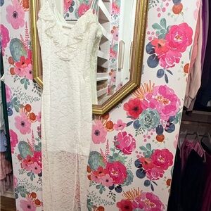 “Here comes the son” Elegant White Lace Dress. Never worn.